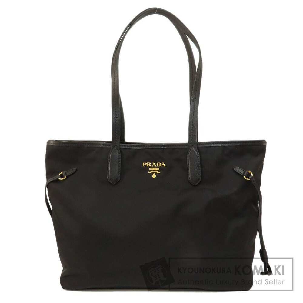 Prada Tessuto Saffiano leather tote bag Black